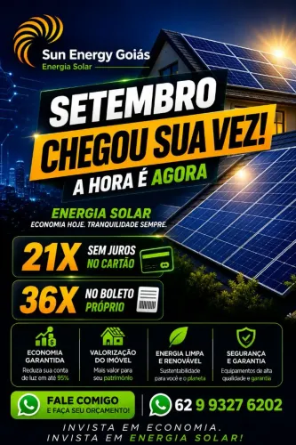 Energia Solar em 21x sem juros!