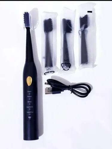 Escova de dente elétrica portátil nova <br>Com 3 refil