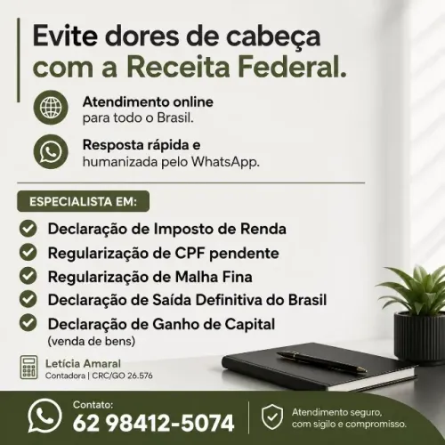 Contadora - Contador - Declaração - Serviços contábeis