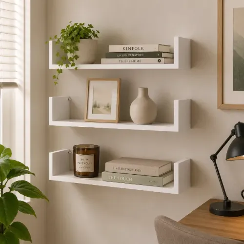 Prateleiras Decorativas 3 Peças em MDF - Elegância e Organização