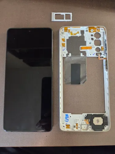 Tela display frontal e carcaça lateral celular Samsung m52