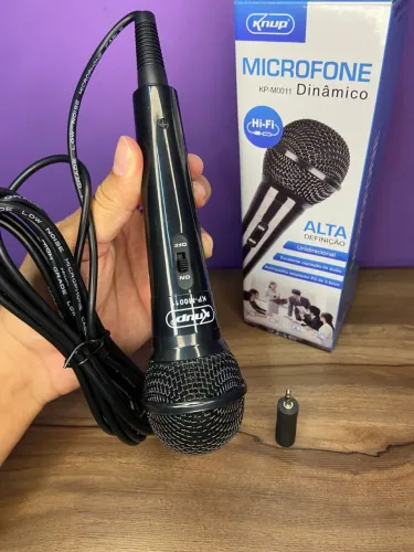 Microfone Dinâmico Unidirecional - Knup KP-M0011
