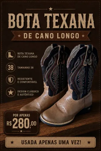 BOTA TEXANA FEMININA TAM. 38