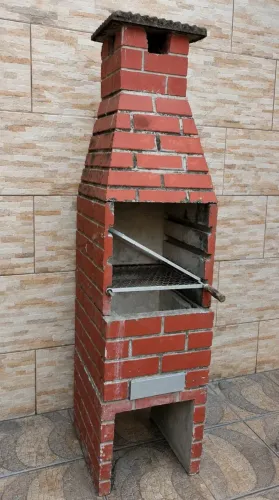 Churrasqueira pré moldada tijolinho 