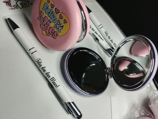 Kit espelho e caneta Mãe