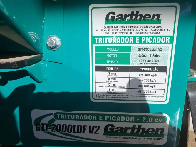 Vendo triturador e picador 2.0 CV.