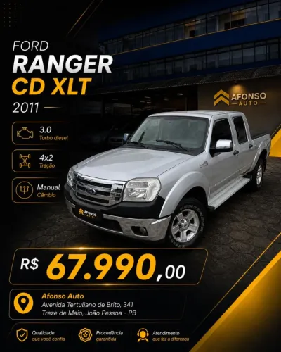 Ford Ranger XLT 3.0 PSE 163cv 4X2 CD TB Dies. 2011