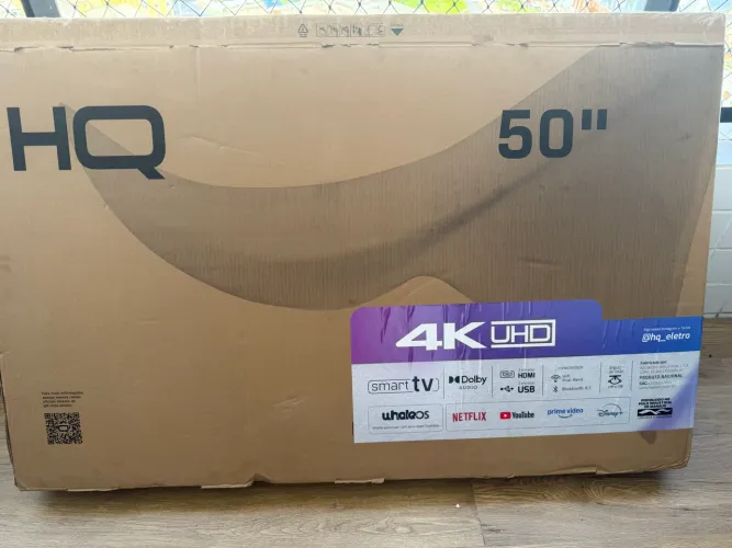 Tv HQ 50 polegadas 4k NA CAIXA 