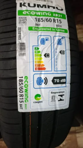 Pneus kumho 185/60 aro 15 novos