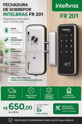 Fechadura eletrônica Intelbras FR201