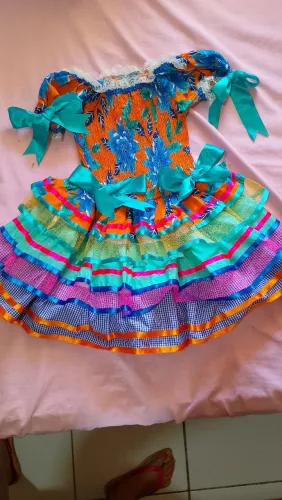 Vestido infantil menina para festa junina
