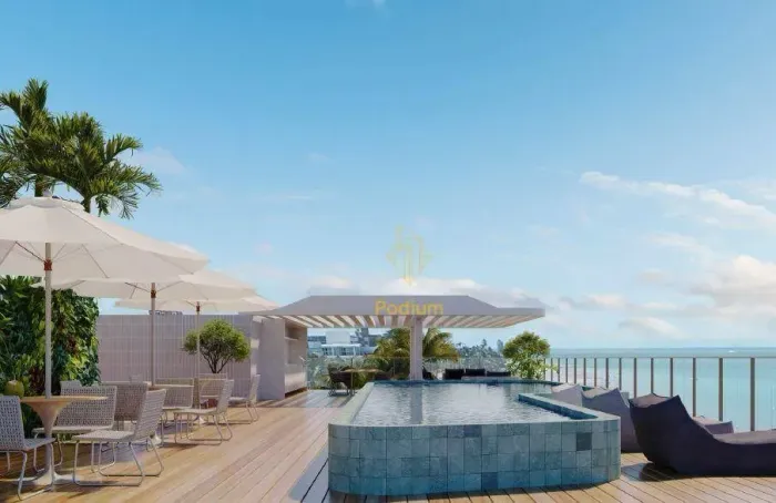 Apartamentos térreo com piscina privativa e pé na areia no Bessa - AP1410