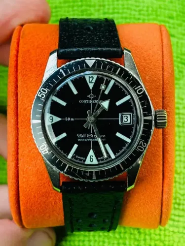 Relógio Suíço como Omega Vintage Modelo Gulf Stream Mecânic Corda Manual 1970 (Usado)