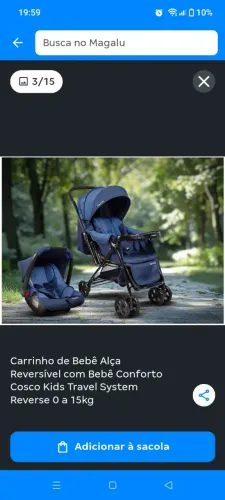 Carrinho e Bebê Conforto Cosco