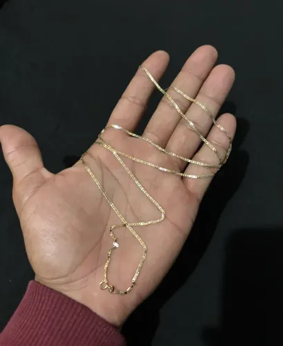 Cordão de Ouro Piastrine Diamantado 18K/750