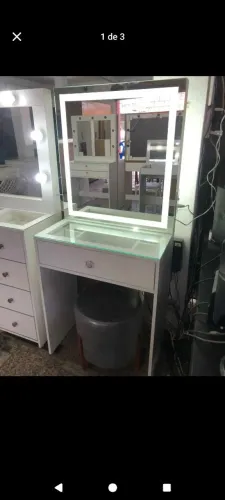 PENTEADEIRA CAMARIM 1 GAVETA COM LED