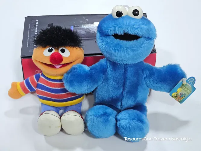 Pelúcia Come Come e Enio Vila Sesamo Applause 1993 com Etiqueta