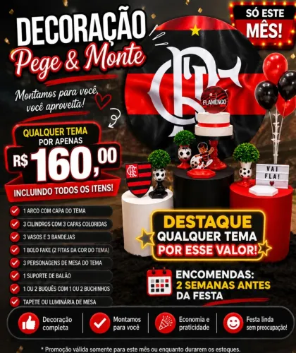 Alugo decoração pegue e monte 