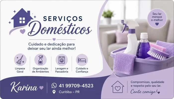 Preparada para prestar diversos serviços com excelência e responsabilidade em cada tarefa