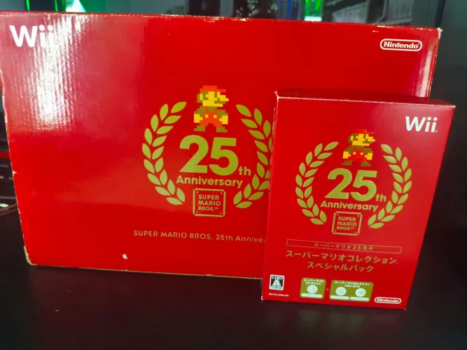 Nintendo Wii Edição Especial 25 Anos do Mario - Japonês - Completo