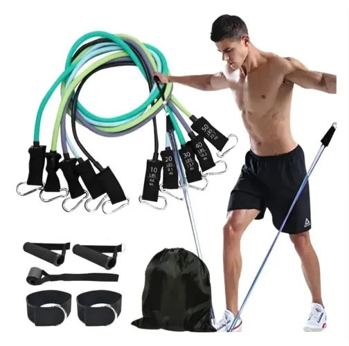 ( BÍCEPS-PEITORAL ) Jogo de Elástico completo pra MUSCULAÇÃO. ENTREGA GRÁTIS