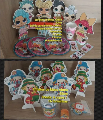 Lote com 2 Kits Festas: Lol Surprise e Patati Patata