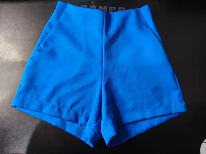 Shorts de alfaiataria azul - PP