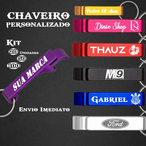 Chaveiro Abridor de Garrafas Personalizado