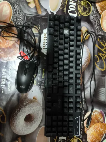 Kit Gamer HyperX + Teclado Titorion RGB com fio Funcionando 100%