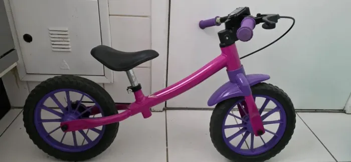 Bicicleta Equilíbrio Rosa Aro 12 Balance Bike Infantil - Nathor (Usado)