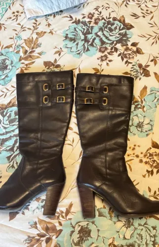 Bota de couro marrom nº 36 