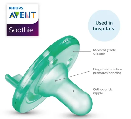 2 Chupetas Philips Avent Soothie 0-3 meses