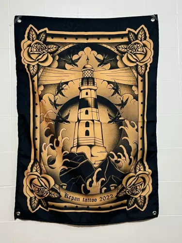 Bandeira com ilhós para decoração 