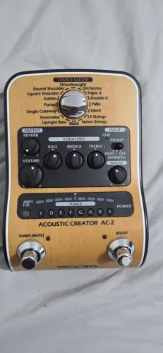 Pedal de Preamp Violão Zoom Ac2