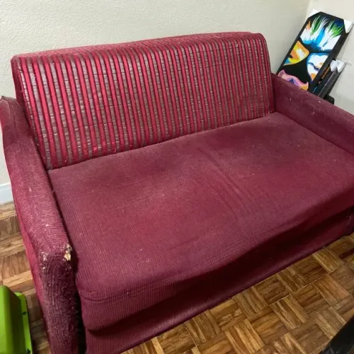 Sofá cama casal vermelho