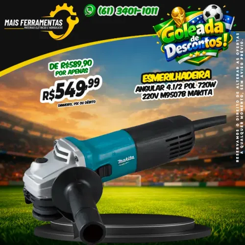 Esmerilhadeira angular 4.1/2 Pol 720W 220V M9507B MAKITA