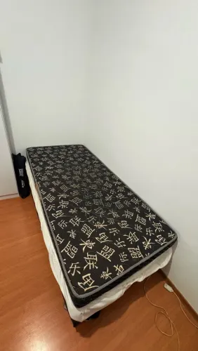 Cama box ortobom + colchão solteirão 