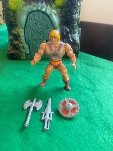 Boneco HE MAN ESTRELA COMPLETO + GIBI ORIGINAL 