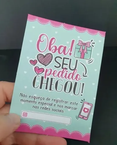 Vendo 250 cartões de agradecimento ao cliente Lacrados! R$15,00