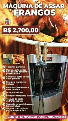 ? Máquina de Frango para 20 Frangos - Bom Estado, Pronta para Usar!