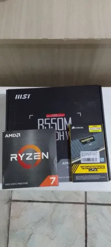 Kit Ryzen 5700x + b550m Pro-vdh wif + 32gb de ram 3200MHz Corsair vengeance