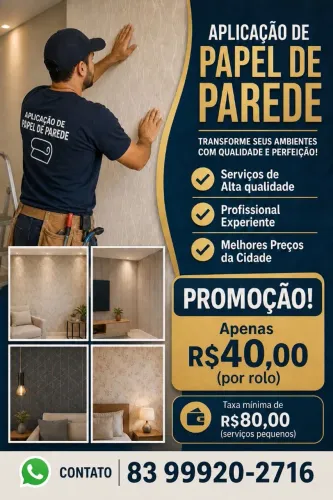 Aplicação de papel de parede
