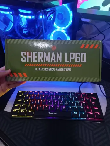 Teclado mecânico tgt Sherman LP60 novo Swift azul