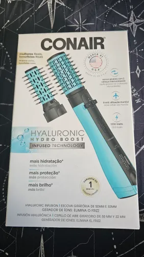 Escova giratória hyaluronic 50mm e 32mm gerador de ions