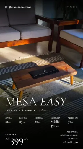 Lareiras ecológicas a álcool 