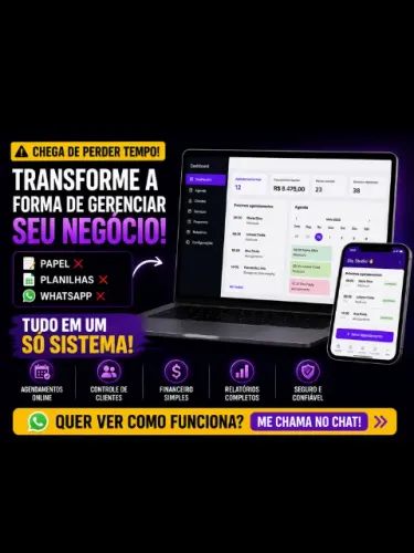 Sistema Profissional Para Empresas | Agenda, Clientes e Financeiro
