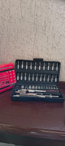 Kit chaves catraca 46 peças - Philips, Fenda e Allen