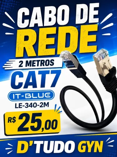 Cabo de rede 2 metros Cat7 IT-BLUE LE-340-2M