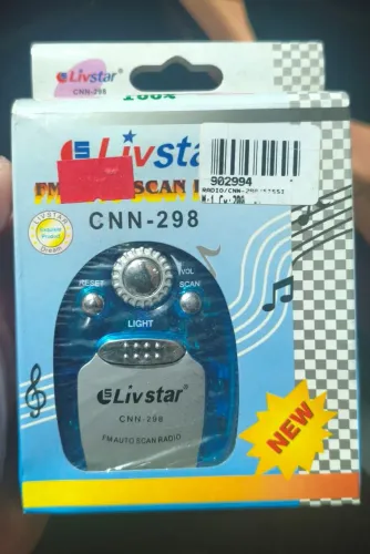 Mini Rádio De Bolso Antigo Livstar CNN-298 Auto Scan Na Caixa Vintage Anos 90/2000