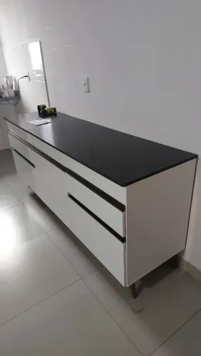 Kit Armário de Cozinha Veneza Multimóveis (Balcão Cooktop 70cm + Gabinete Pia 120cm)